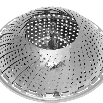 KINGHOFF opvouwbaar stoommandje van rvs, Ø28 cm, zilver