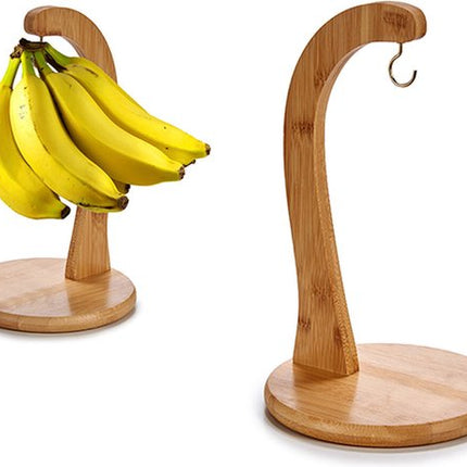 Kinvara bananenhouder van bamboe met haak, 18 x 28,5 cm, ook voor druiven