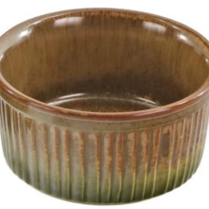 MPLCo - Ombres Crème Brûlée Schaaltje - Dessert Schaaltje - Ovenbestendige Ovenschaal Dessert - Ramekin Schaaltjes - Oven & Magnetron Geschikt - 200ml - Keramiek - Ø10 x 5 cm - Groen Bruin
