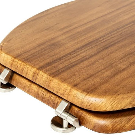 5Five Toiletbril Woody - bruin - Acacia hout - universeel - standaard wc bril