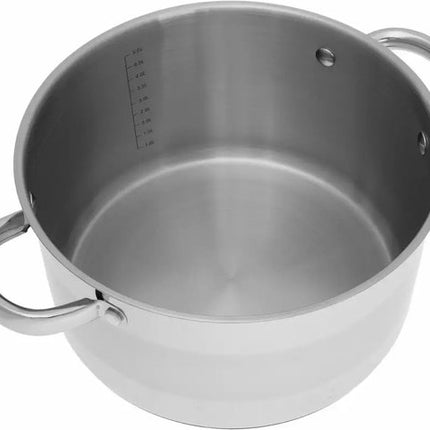 Kinghoff 4331 kookpan 24 cm, 6 liter, rvs met glazen deksel, alle warmtebronnen