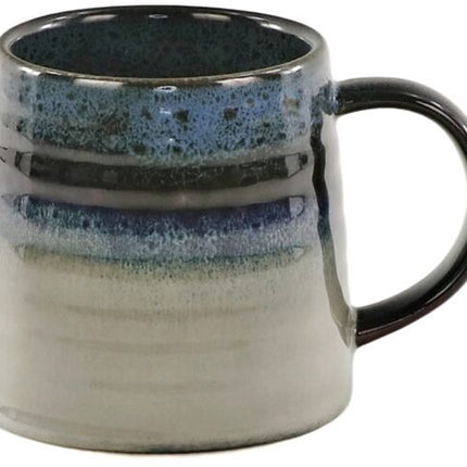 MPLCo - Ombres Mok - Koffiemok - Theemok - Unieke Beker - Moderne Koffiebeker Servies - Vaatwasser & Magnetron Bestendig - 400ml - Ø10 x 10 cm - Navy blauw en Grijs