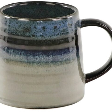 MPLCo - Ombres Mok - Koffiemok - Set van 4 - Theemok - Unieke Beker - Moderne Koffiebeker Servies - Vaatwasser & Magnetron Bestendig - 400ml - Ø10 x 10 cm - Navy blauw en Grijs