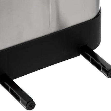 5Five Prullenbak/pedaalemmer Ariane - zilver - rvs metaal - 30 liter - 42 x 25 x 62 cm - keuken