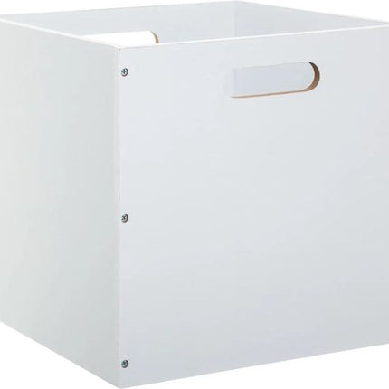5Five Opbergmand/kastmandje - Set van 2x stuks - Wit - 31 x 31 x 31 cm - 29 liter - Vakkenkast manden - Hout - Opvouwbaar