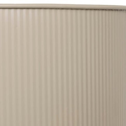 Aze Plantenbak Set - 2 Stuks - Moderne Plantenstandaard - Metalen Bloempotten op Standaard - Hoge Plantenpot Binnen - Bloempot Set met Waterafvoer - Ø30 x 44.3 cm - Beige