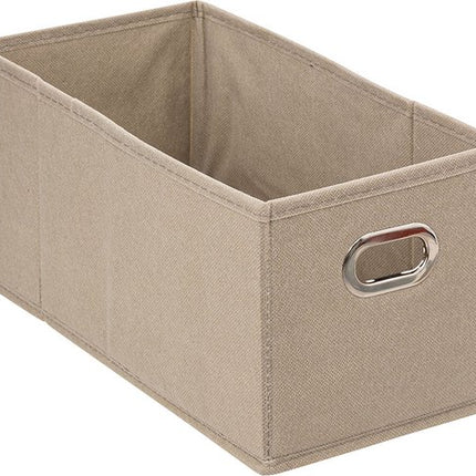 5Five Opbergmand linnen beige - 31 x 31 x 15 cm (M) - Opvouwbaar