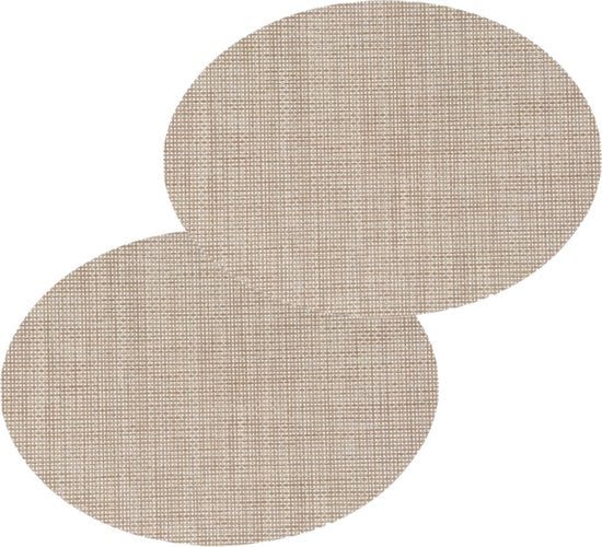 Secret De Gourmet Placemat Maoli - Set van 8x stuks - ovaal - naturel - 48 x 35 cm - kunststof - onderlegger - Tafel onderleggers