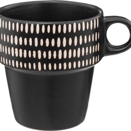 Set van 4 keramische kopjes op standaard ETHNIKA, 250 ml