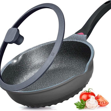 Hakal pannenset met hapjespan 30 cm en 3-in-1 wokpan 28 cm, glazen deksels, inductie