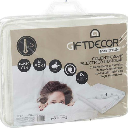Elektrische Deken - Elektrische Warmtedeken - 1 Persoons - 3 Temperatuurniveaus - 60W 150x80 cm