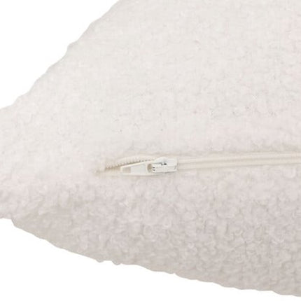 Bouclé sierkussens kinderkamer met hondenprint, set van 2, 40x40 cm, bruin en wit