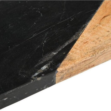 Snijplank - Serveerplank in Zwart Marmer en Mangohout 30 x 15 cm | Snijplank marmer