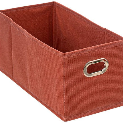 5Five Opbergmand/kastmandje - Steenrood - 31 x 31 x 31 cm - 29 liter - Vakkenkast manden - Stof met versterkte bodem - Opvouwbaar