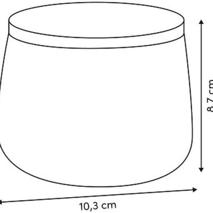 Wattenschijfjeshouder Dotty - Ø 10,3 cm Glas - Bruin Met Deksel - Wattenhouder - Opbergpotje glas inclusief deksel - Panterprint - Luipaardprint -