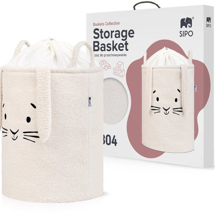 Sipo Opbergmand XL met trekkoord 43 liter 35 x 35 x 45 cm crème