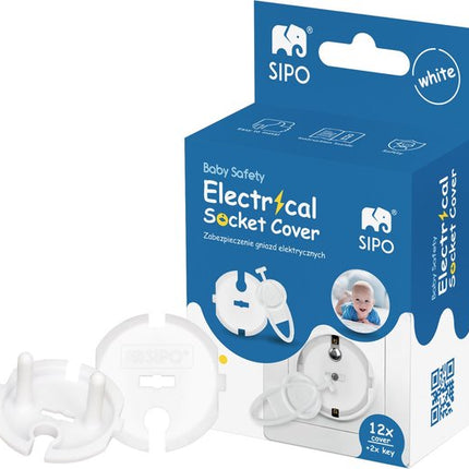 SIPO kinderbeveiligingsset 21-delig met stopcontactbeschermers, kastsloten, ovenslot en deurstoppers - wit