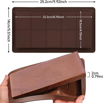 2 stuks extra grote siliconen chocolade mal voor het maken van dubai chocolade