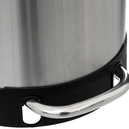 5Five Prullenbak/pedaalemmer Ariane - zilver - rvs metaal - 30 liter - 42 x 25 x 62 cm - keuken