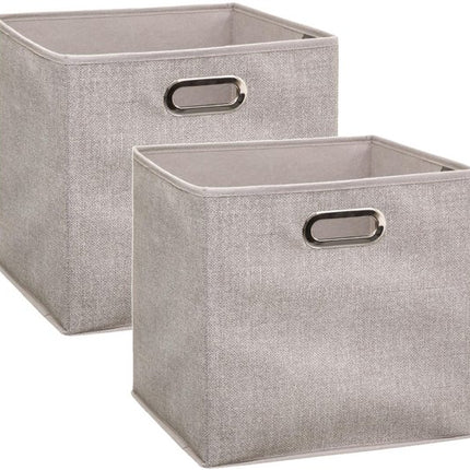 5five opbergmanden beige set van 4 - 29 liter - 31 x 31 x 31 cm - opvouwbaar
