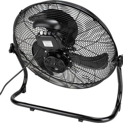 Klausberg 7517 - vloerventilator 45 cm - Zwart - 100W - 3 snelheden