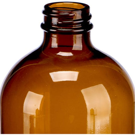 Zeepdispenser Glas - Kristal Zeepdispenser - Handzeep Pompje met Zwarte Pomp - Navulbare Lotion Dispenser - Badkamer Accessoire - Rond - 500ml - 7.4 x 9.5 x 21.4 cm - Bruin