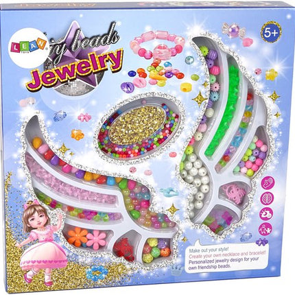Sieraden Maakset Voor Meisjes - DIY Kralenset Met Bedels - Knutselset Armbandjes & Kettingen Maken - Cadeau Voor Kinderen 5+ Jaar