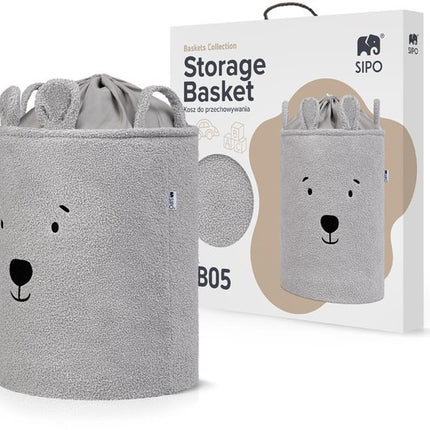 Sipo Opbergmand XL met trekkoord 43 liter 35 x 35 x 45 cm grijs