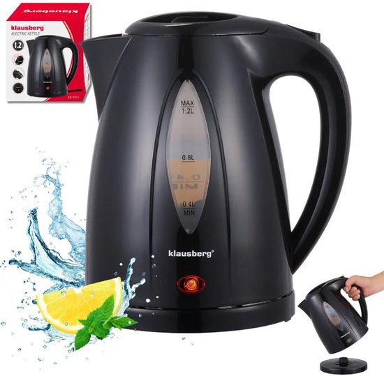 Klausberg KB-9001 - Waterkoker - 1.2 liter - Zwart - 1100 watt