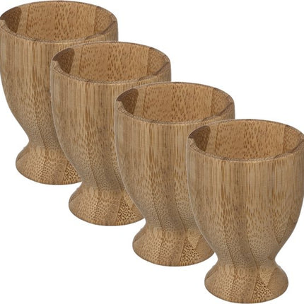 Secret de Gourmet eierdopjes van bamboe, set van 4, 7,5 cm