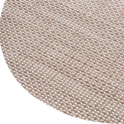 Secret De Gourmet Placemat Maoli - Set van 8x stuks - ovaal - naturel - 48 x 35 cm - kunststof - onderlegger - Tafel onderleggers