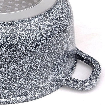 Klausberg kookpan met glazen deksel, marmer grijs, 16 cm, 1,3 liter