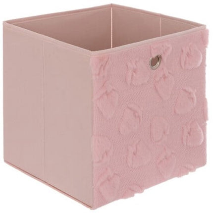 Fruity opbergdoos set van 2, inklapbaar, met handgrepen, 27 liter, roze
