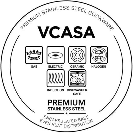 Rvs steelpan 16 cm met afgietdeksel en maataanduiding, tri-ply, alle warmtebronnen