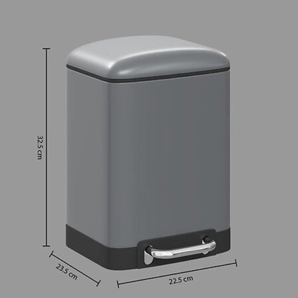 Ariane pedaalemmer set van 2, 6 liter met soft close, grijs