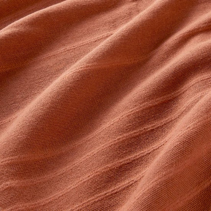 Atmosphera Plaid - terracotta - 230 x 250 cm - katoen - met franjes - bedsprei - kleed - dekentje
