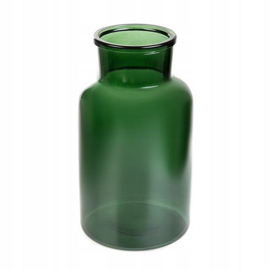 Homla - Tenno Bloemenvaas - Decoratieve Vaas - Modern Design - Groot Glazen Vaas voor Droogbloemen & Boeket- Scandinavisch Interieur - Stijlvolle Woonaccessoire - Ø14.5 x 25.5 cm - Groen