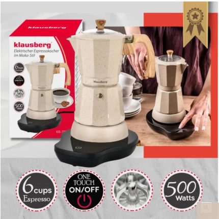 Klausberg Espresso Koffiemaker 300 ml – 500 W – KB-7999 Beige