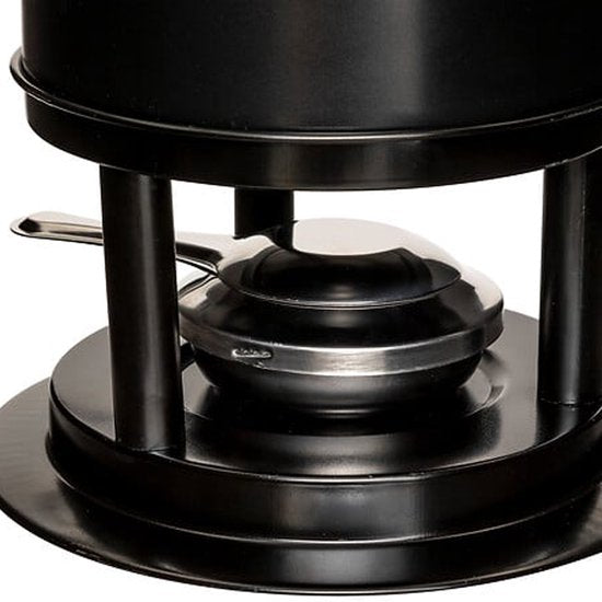 Five Fondueset - 6 personen - zwart - chocoladefondue - kaasfondue - D19 cm