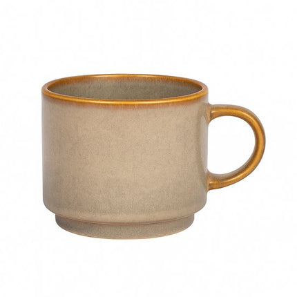 MPLCo Stack koffiemok met reactief glazuur, keramiek, 350 ml, grijs/beige