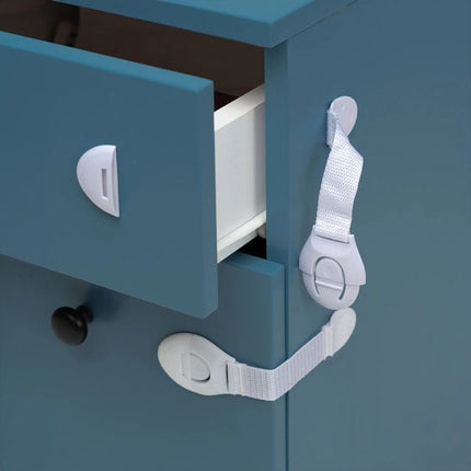 SIPO kast- en ladebeveiliging met kliksluiting en 3M tape, wit