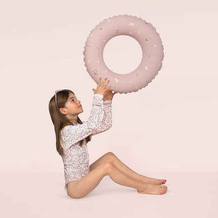 Sipo - Zwemaccessoiresset - Zwembandjes & Zwemband - voor Kinderen 3-6 Jaar - Opblaasbare Zwemvleugels - Zwemring Kind - Zwemhulpmiddel - Geschikt voor 15-30 kg - Zwemaccessoires voor Peuters - PVC - Roze