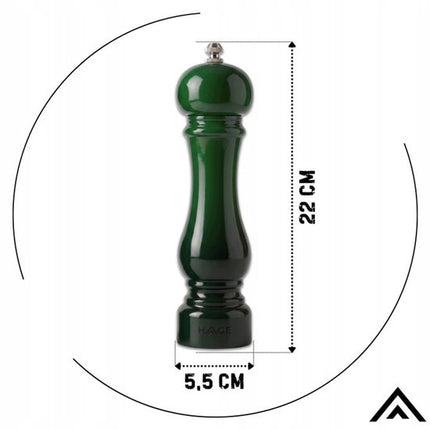Hage - 4-Delig Keukenset - Geëmailleerde Gietijzeren Kookset - 5L Braadpan 26 cm met Deksel & 20 cm Koekenpan - 2 Handmatige Kruidenmolens 100 ml - Inductie, Gas & Oven - Keramische Maalschijven - Flesgroen