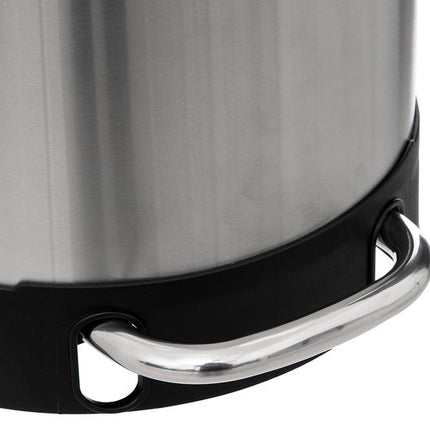 5Five Prullenbak/pedaalemmer Ariane - zilver - rvs metaal - 30 liter - 42 x 25 x 62 cm - keuken