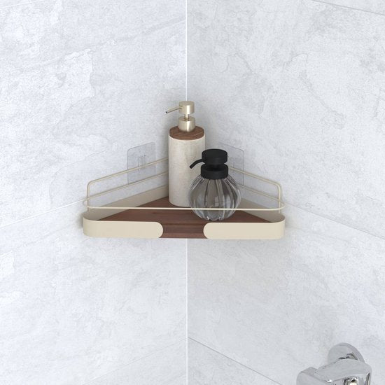 Étagère de douche Argileo angle 1 niveau beige