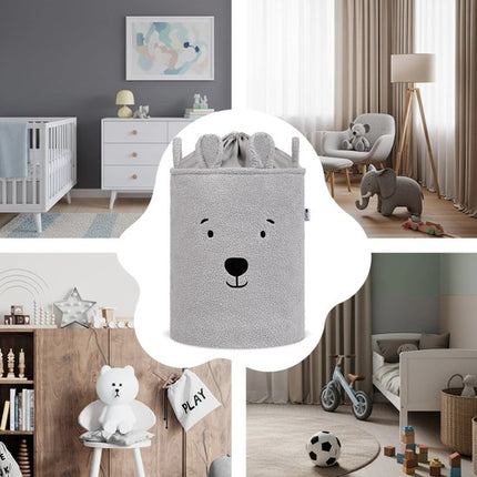 Sipo Opbergmand XL met trekkoord 43 liter 35 x 35 x 45 cm grijs