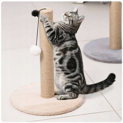 Kattenkrabpaal Toren Jasbruin 40cm - Krabpaal met Sisal en Pompon
