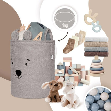 Sipo Opbergmand XL met trekkoord 43 liter 35 x 35 x 45 cm grijs