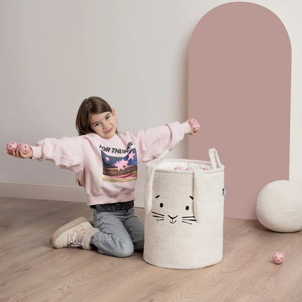 Sipo Opbergmand XL met trekkoord 43 liter 35 x 35 x 45 cm crème