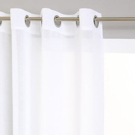 Muslin Gordijn - Vitrage Gordijnen - Transparante Sheer Curtains - Lichtdoorlatende Raamgordijnen - Moderne Woonkamer & Slaapkamer Gordijn - Polyester - 140x240 cm - Wit